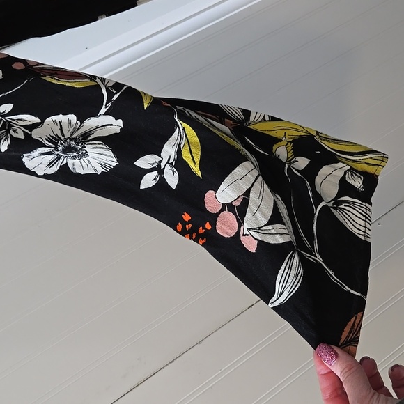 FREE PEOPLE BELLA Floral Black Women's Top TUNIC DRESS SIZE SMALL - Picture 6 of 7